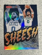 Jayson Tatum 2023-24 Hoops Premium Stock Sheesh Holo Silver Prizm #22 Celtics 