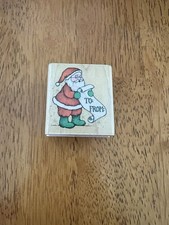 Hero Arts -Santa  s Gift List -To From Gift Tag Rubber Stamp -Christmas