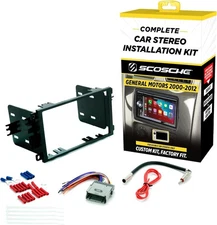 Double DIN Stereo Installation Kit for Select 2000-2013 GM Vehicles Black New