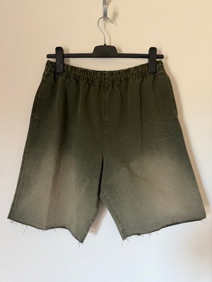 MM6 Maison Margiela Easy Cutoff Denim Shorts - Size 50 - Green