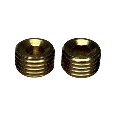 2 pieces M14X1.5 Male Brass Hex Set Screw Cap Pipe Block Off Plug Fitting