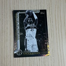 Topps 2025-26 Khris Middleton Serial Numbered #100 Wizards Basketball Card