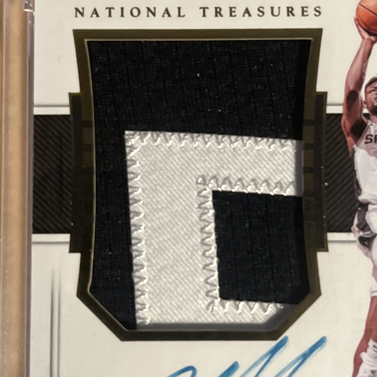 2018-19 National Treasures Chimezie Metu Gold RPA ROOKIE PATCH AUTO /10 SPURS RC view 3