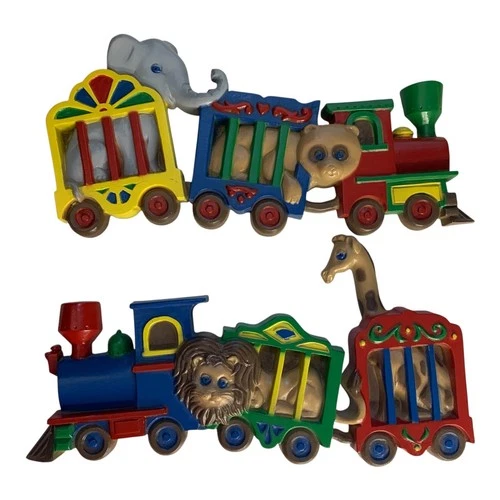 Burwood Animal Circus Train Nursery Wall Decorations Elephant Lion Vintage 1990s