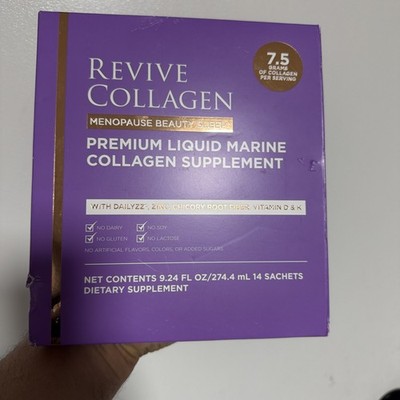 REVIVE Collagen Menopause Beauty Sleep Liquid Marine 14 Sachets 7.5g 04/2027 New