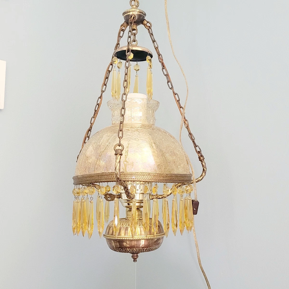Amber Glass Chandelier In Antique Chandeliers, Fixtures & Sconces