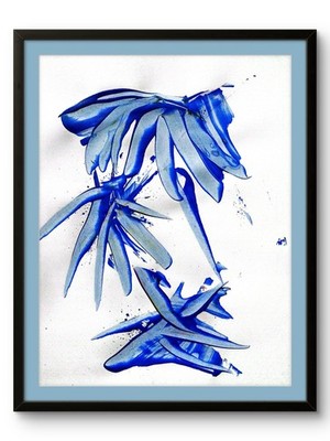 Pinwheel Contemporary Abstract Original Signed Paper Wall Art Acrylic 11x14 BACH
