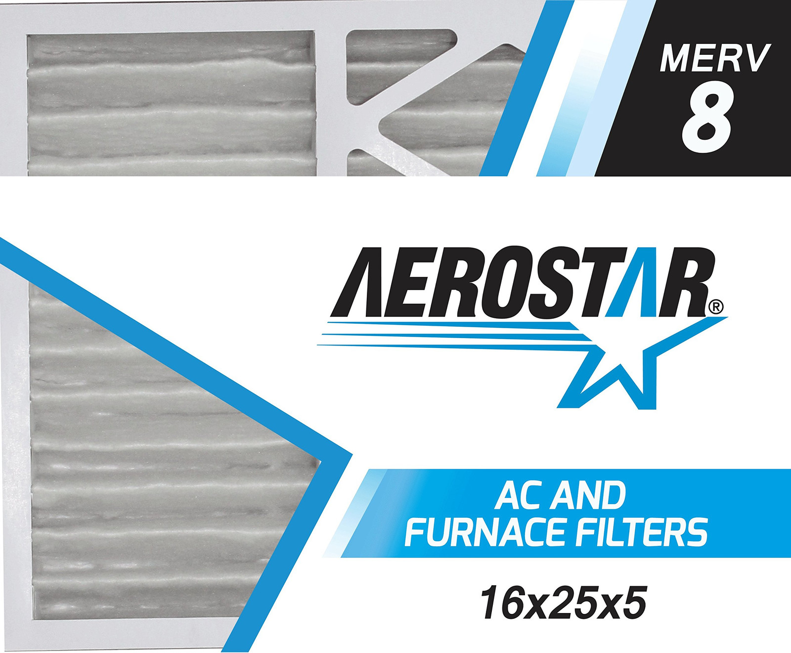 16x25x5 MERV 8 HVAC Furnace Air Filter Replacement for Honeywell