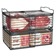 Freezer Organizer Bins, 2 Packs Large Expandable Stackable Chest Freezer Cont...