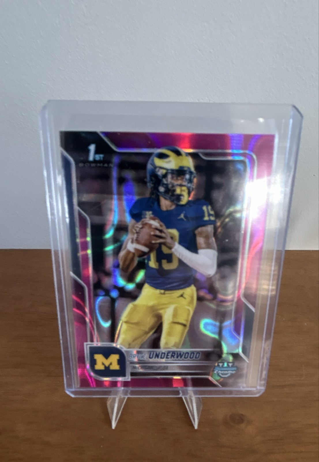 2025 Bowman University Chrome - Bryce Underwood #196 Pink Lava Refractor (RC)