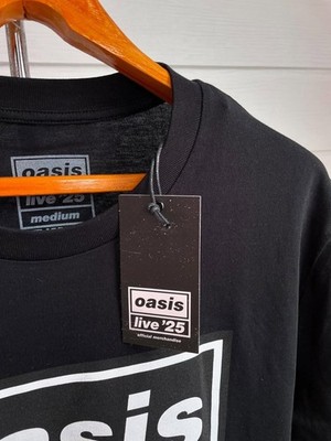 OASIS WONDERWALL LIVE 25 WORLD TOUR T-SHIRT BLACK (2025) SIZE M T