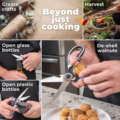 Kitchen Shears by - Liftime Replacement Warranty* - Includes Seafood Scissors... - Picture 5 of 8