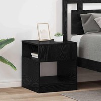 Beistelltisch 2 Stk. Schwarz Eichen-Optik 40,5 X 40 X 45 Cm