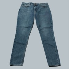 vintage lee Women's size 16 medium wash skinny straight high rise jeans pants