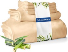 DREAMCARE 100 Rayon Bamboo Sheets King Size - 4pc Cooling Sheets King Size ...