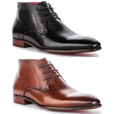 Justinreess England Caspian Textured Panel Chukka Mid Mens Boot Tan US 7 - 15