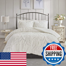 Madison Park Tufted Chenille Cotton Comforter All Season Bedding Set Matching