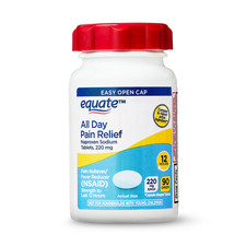 Equate All Day Pain Relief Naproxen Sodium Caplets, 220 mg, 90 Count Easy Open