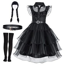 Dress Up Costume Set for Girls - Perfect for Birthdays, 6-7 Years Black