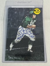 Pete Pihos Goal Line Autograph Blue Ink Colts 77 Inscription JSA CG22762