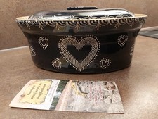 Original Elsässer Ton-Koch und Backtopf Oval / Glasiert / Unbenutzt !!