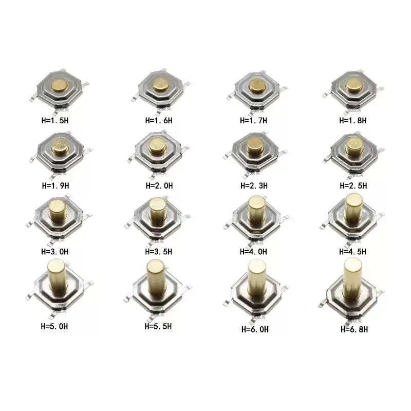 10pcs 4x4mm SMD Micro Tactile Push Button Switch 4 Pin Momentary Round Button - Image 2 of 4