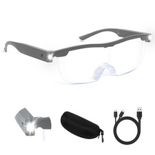 Magnifying Glasses with Light, 200 Magnification, USB Rechargeable LED Light...