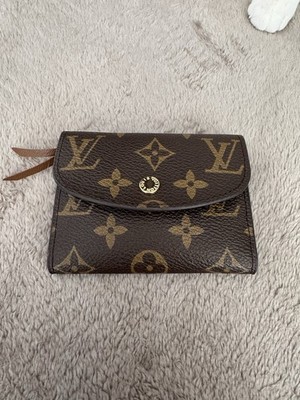 Louis Vuitton Monogram Brown & gold button Rosalie wallet