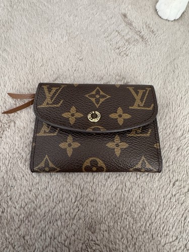 Louis Vuitton Monogram Brown & gold button Rosalie wallet