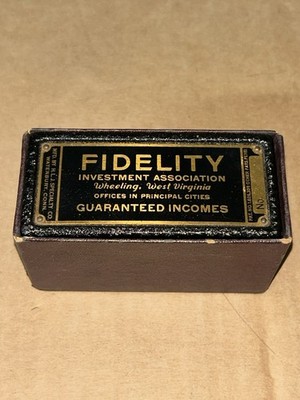 1931 Fidelity Investment  Re-Cord-O  Promotional Coin Savings Bank In Box