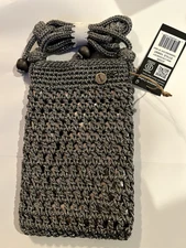 The Sak Josie mini hand crochet crossbody Silver Brand new
