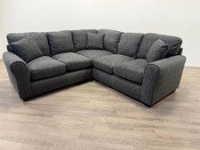 Lisbon Equal Fabric Corner Sofa – Charcoal