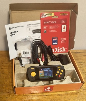 New Atari Flashback Portable Deluxe Handheld + 4 GB SDHC Card & 10 Foot AV Cord!