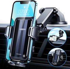 Handyhalterung Auto 360° drehbar, Saugnapf & Lüftungsclip, Universal für iPhone