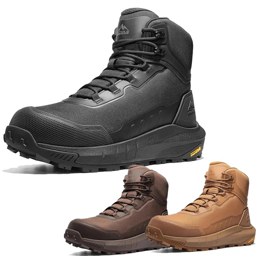 NORTIV 8 Men Construction Composite Toe Boots Lightweight  Safety Work Boots