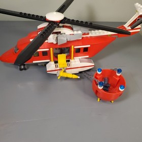 LEGO CITY: Fire Helicopter (7206) | Retired 99% Complete w/Manual. No Box Or Fig