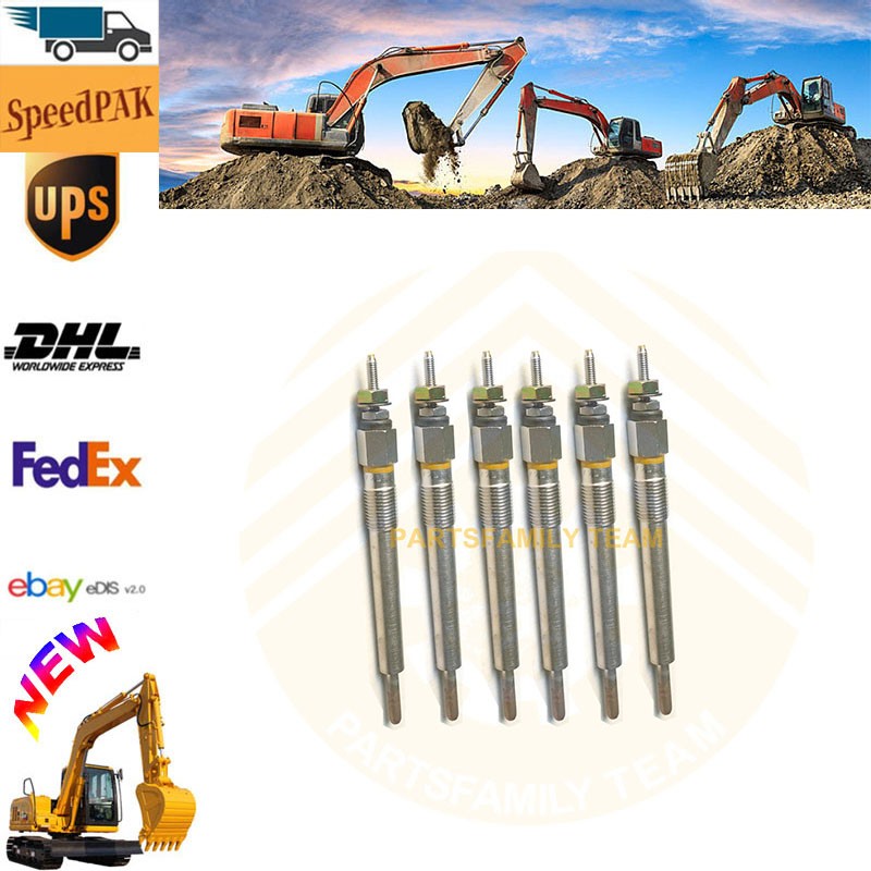 H06C Engine Plug Glow Set For Hino H06C H06CT Engine Hino Diesel Truck Excavator