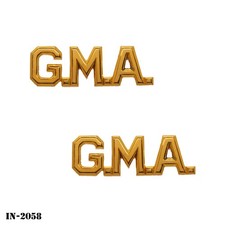 Georgia Military Academy Collar Device Pins Gold Tone Metal ~ NEW ~ NS Meyer USA