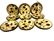 Pfaltzgraff Aster Set Of 9 Floral Salad Plates 8 1/4"