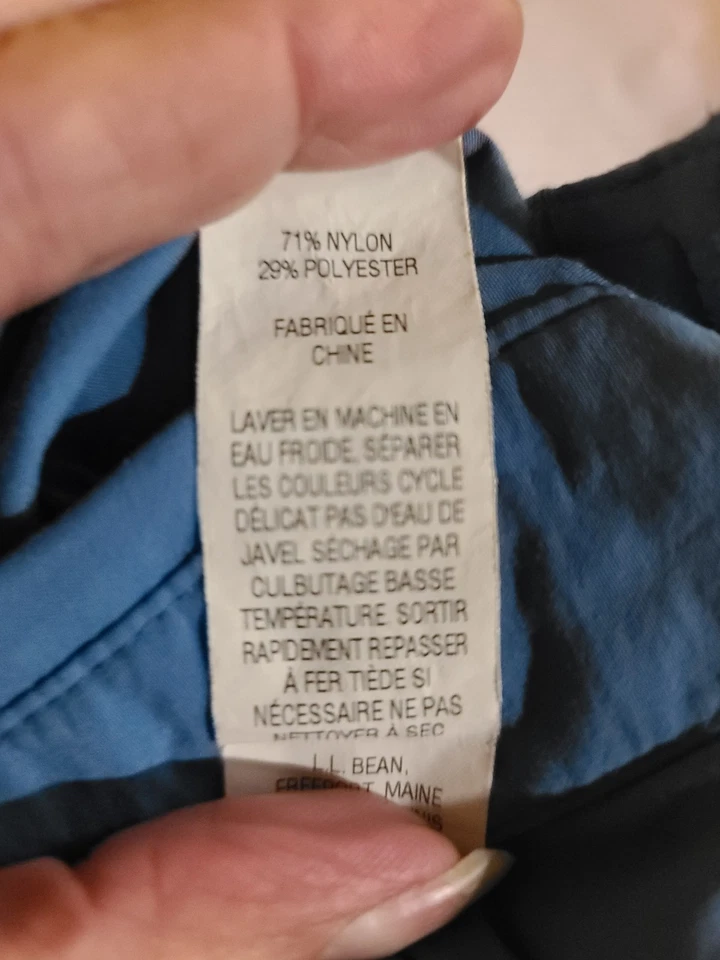 Camisa estilo pesca LL Bean para hombre M manga larga azul botones bolsillos ventilados Foto 2 de 4