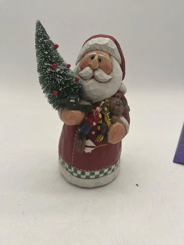 eddie walker midwest set of 2 santa figurine and 1999 Santa Ornament