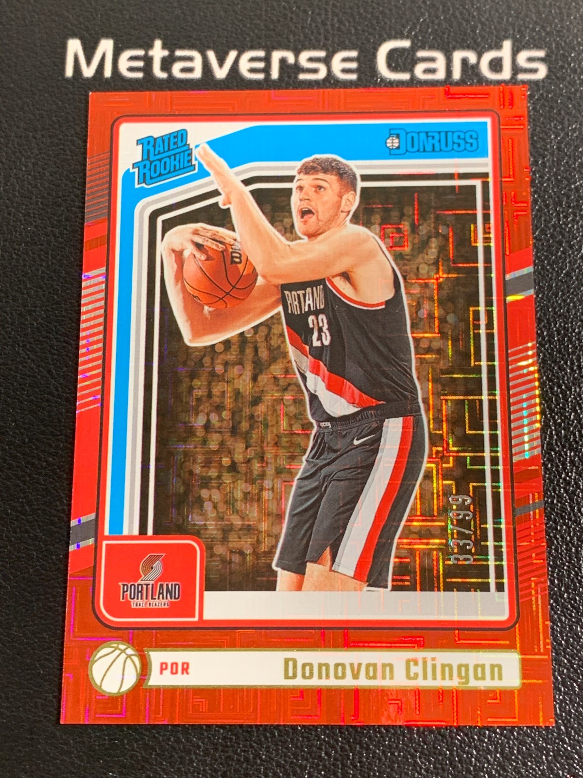 2024-25 Panini Donruss #223 Donovan Clingan Choice Red Rated Rookie RC 83/99
