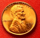 1952-S Lincoln Wheat Cent Penny GEM RD BU From an Original Bank Roll