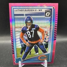 LUTHER BURDEN III Rated Rookie Pink Prizm 2025 Donruss Optic #395 Chicago Bears