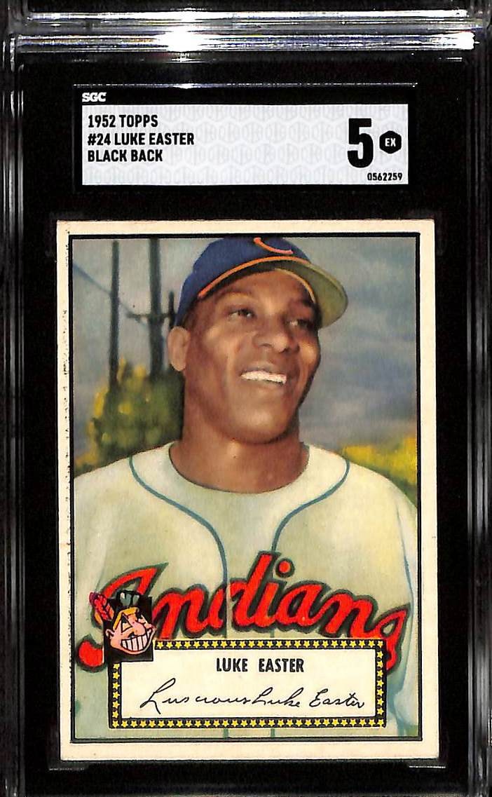 1952 Topps #24 Luke Easter Black Back SGC 5 EX 0562259