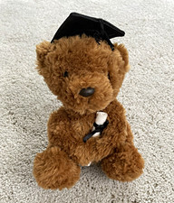 Brown Plush Graduation Teddy Bear with Cap and Diploma Stuffed Animal