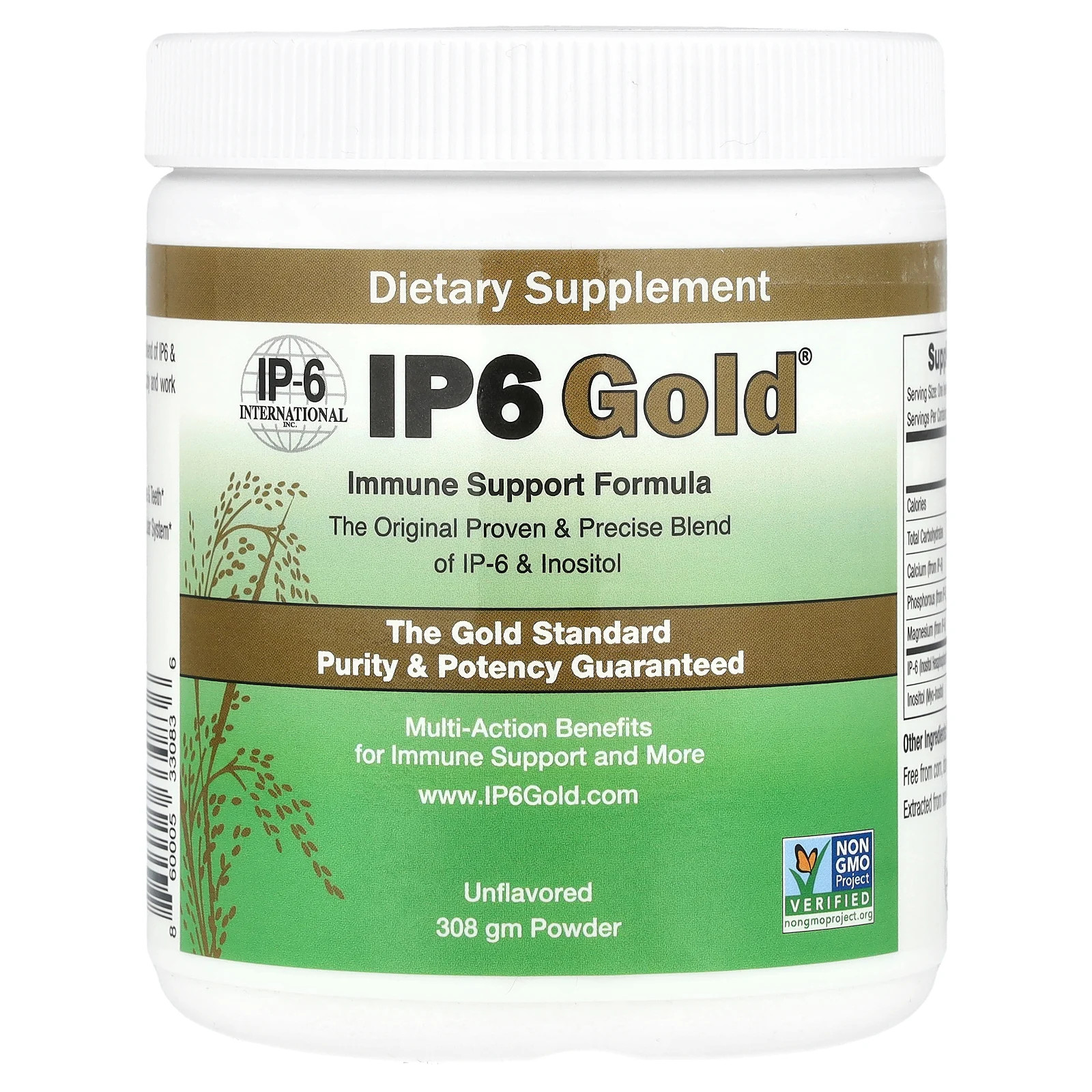 IP6 Gold , Immune Support Formula Powder, Unflavored, 308 g