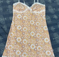 60s Floral Mini Dress Nightie Vintage