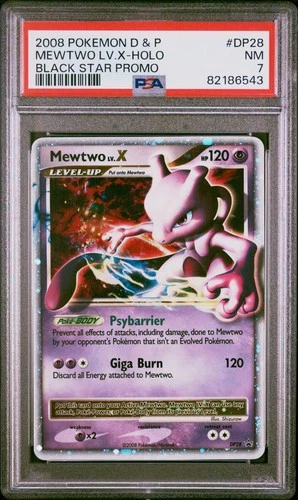 PSA 7 Mewtwo LV.X DP28 Black Star Promo 2008 Pokémon TCG