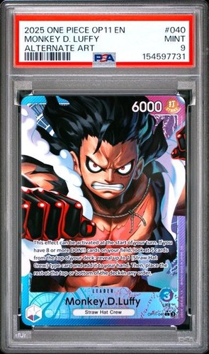 Monkey.D.Luffy (Alternate Art) graded PSA 9 for sale on eBay